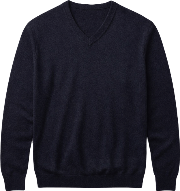 Men's Merino Wool V-Neck Sweater