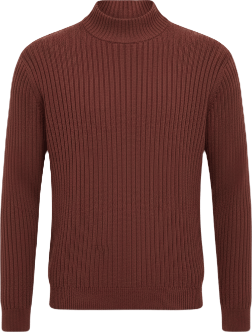Men's Wool-Blend Rib-Knit Sweater