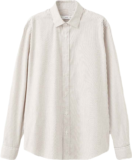 Men's Regular Fit Striped Cotton Shirt