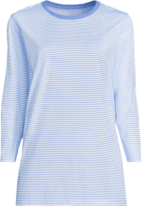 Women's Petite 3/4 Sleeve Cotton Supima Tunic
