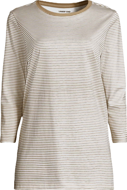Women's Petite 3/4 Sleeve Cotton Supima Tunic
