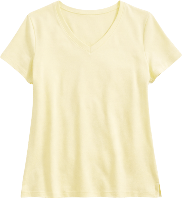 Women's Solid V-Neck Short-Sleeve Sleepwear Top, Created for Macy's