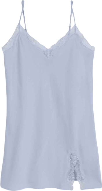 Women's Lace-Trim Satin Chemise, Exclusively at Macy's