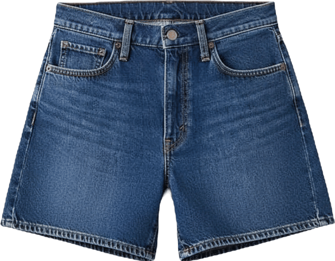 Women's Cotton Cinch-Waist Denim Shorts
