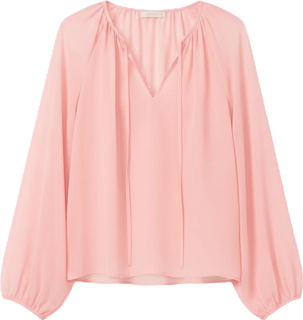 Women's Balloon Sleeve V-Neck Top