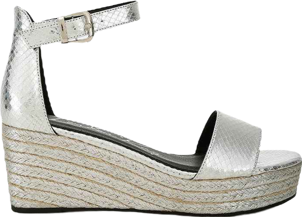 Utah Faux Leather Snake Wedge Espadrilles Women
