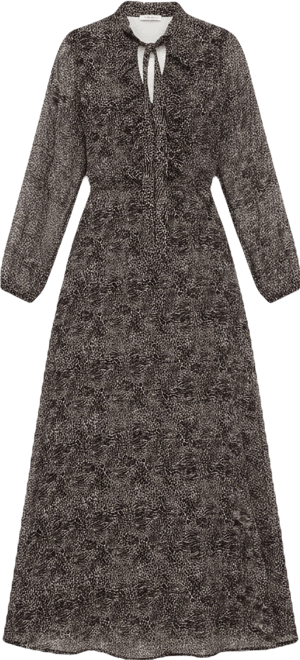 Women's Margot Ruffle Neck Spot Print Maxi Dress