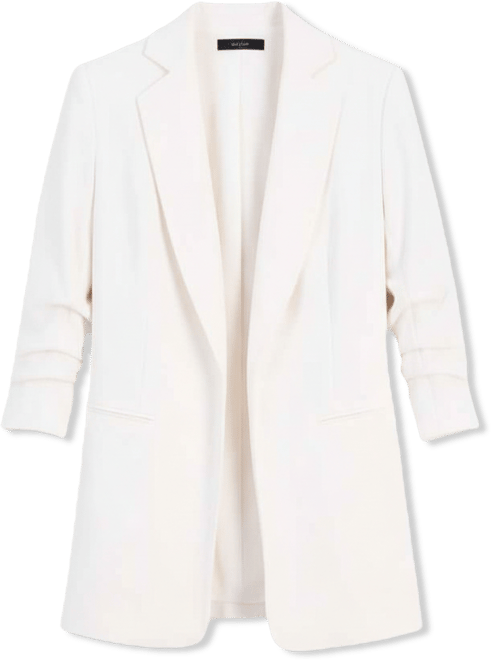 Women's Scrunch-Sleeve Open-Front Blazer