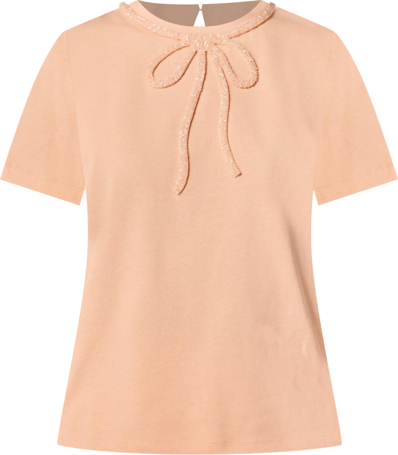 Women's Beaded Bow T-Shirt