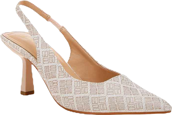 Womens Faina Pointed Toe Kitten Heel Pumps