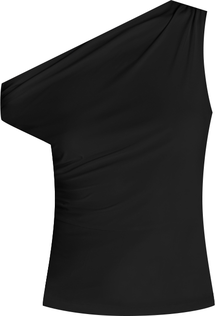 Women's Sleeveless Ruched Boat Neck Top