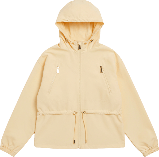 Women's Magic Print Cropped Anorak With Attached Hood