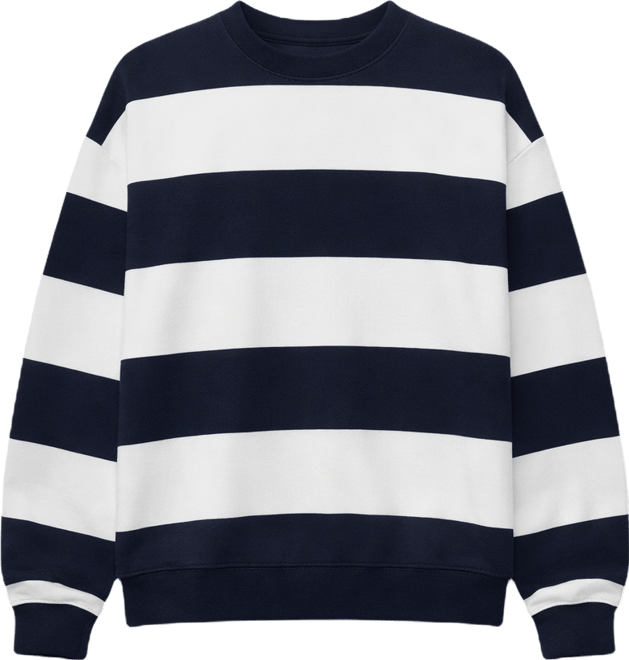 Women's Rugby Stripe Relaxed Sweatshirt