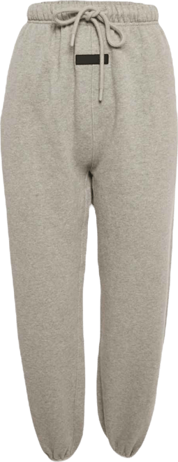 Women's Grey Cotton Knit Fleece Lined Sweatpants