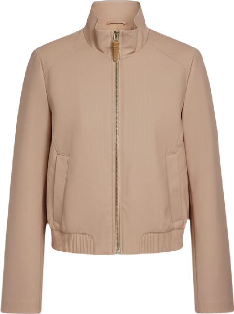 Women's Pinstripe Rain Bomber Jacket