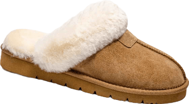 Women's Shearling and Suede Clog Slippers Spring
