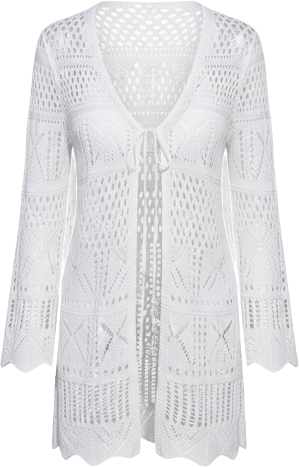 Women's It's Cool White Cover-Up Kimono