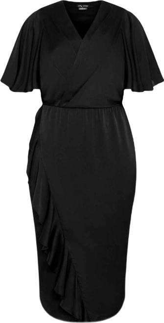 Women's Plus Size Soft Ruffle Dress