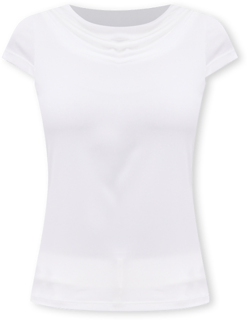 Women's Cowl Neck Cap Sleeve Top, Regular & Petites