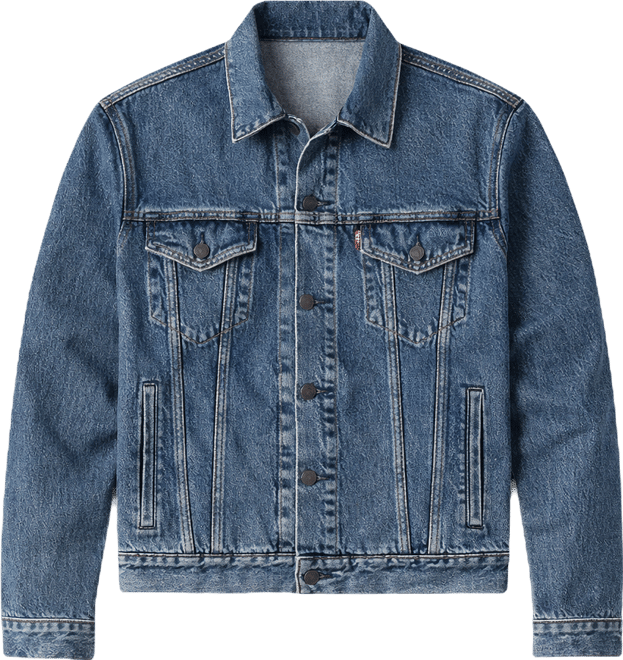 Men's Regular Fit Stretch Denim Trucker Jacket