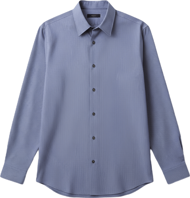 Men's Stretch Striped Slim-Fit Dress Shirt