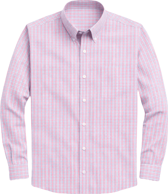 Men's Multi Plaid Long-Sleeve Dress Shirt