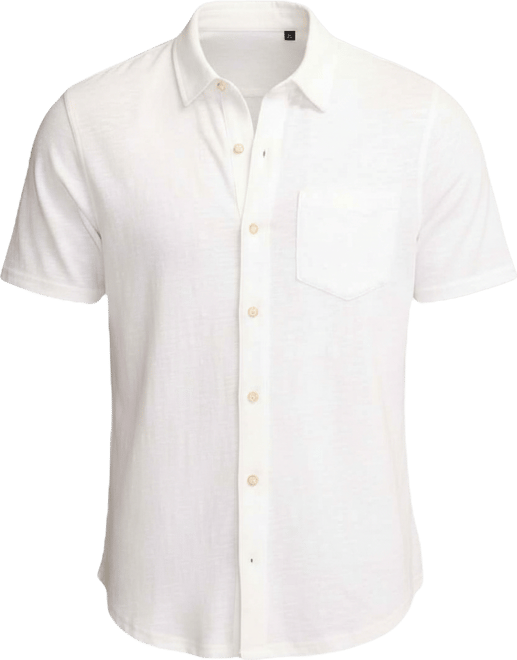 Men's Short-Sleeve Linen Knit Shirt