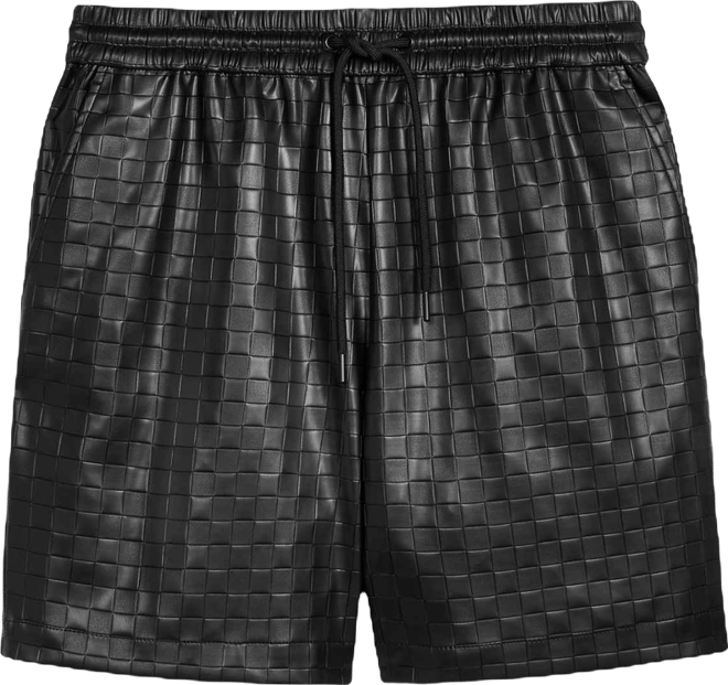 Men's Checkerboard Pleather Shorts, Macy's Exclusive