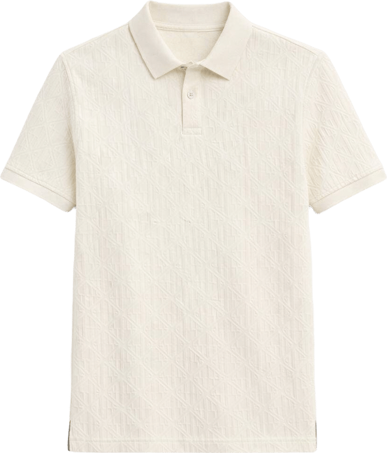 Men's All-Over Jacquard Knit Polo Shirt