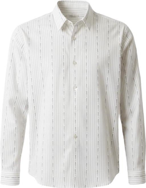 Men's Vertical Striped Long-Sleeve Shirt