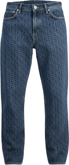 Men's Damon Logo-Print Cotton Relaxed Jeans