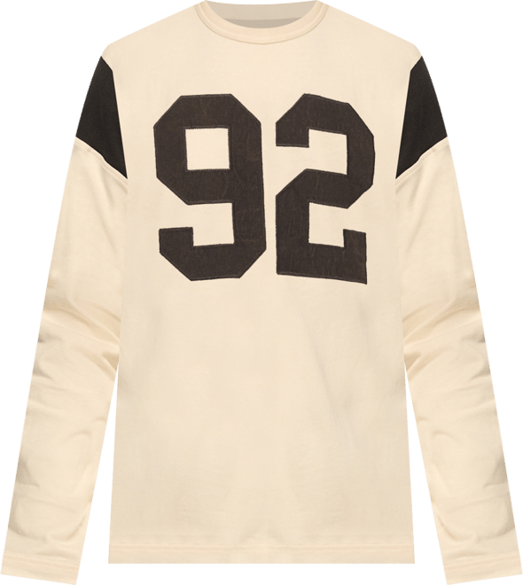 Men's Long-Sleeve Football Crewneck Knit T-Shirt