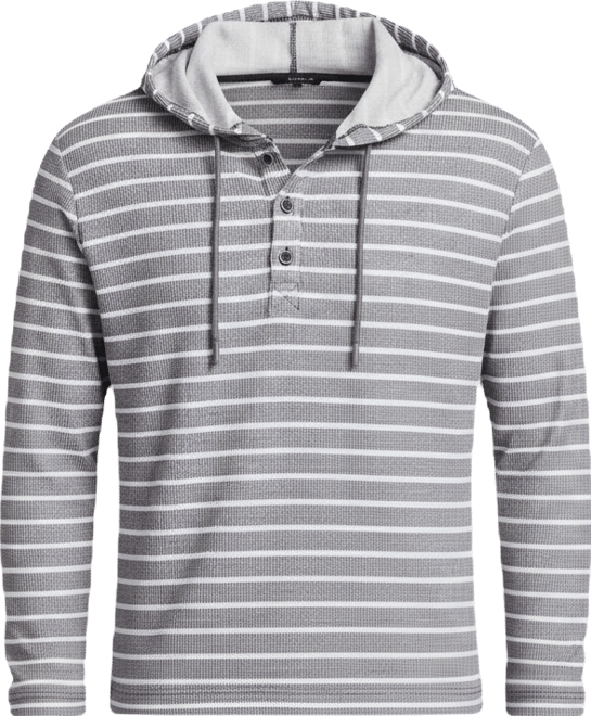 Men's Long-Sleeve Mixy Quarter Button Hoodie