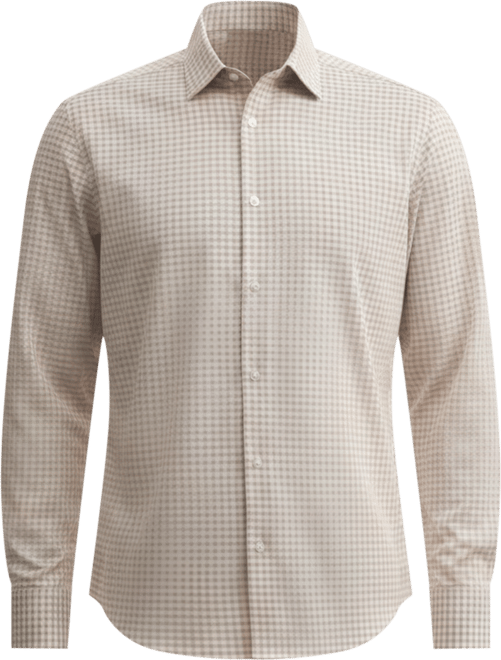 Men's Refined Cotton Stretch Spread Collar Dress Shirt