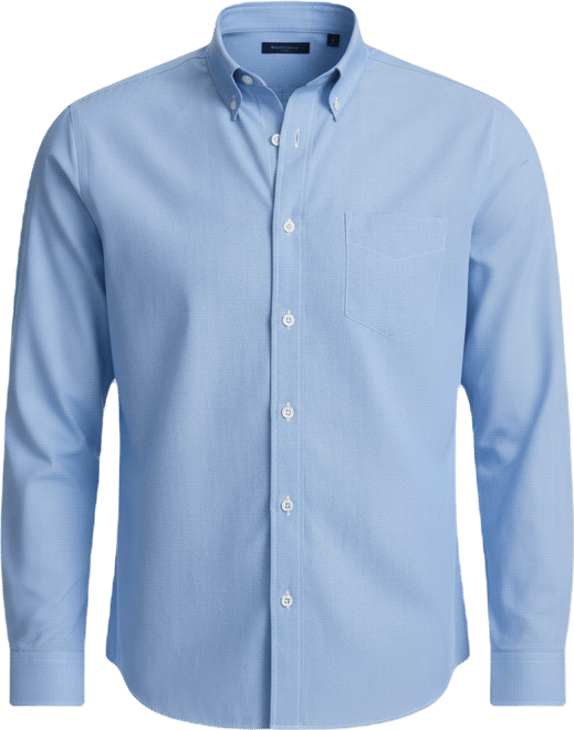Men's Regular Fit Wrinkle-Free Cadetto Button Up Shirt
