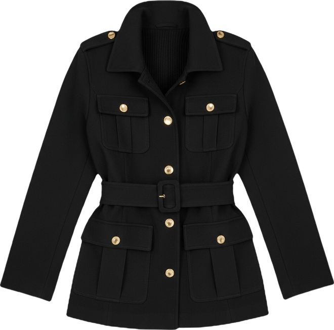 Women's Belted Crepe Jacket