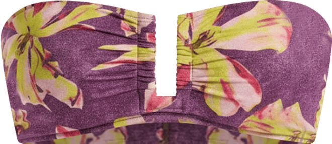 Women's Shirred U-Wire Bandeau Bikini Top