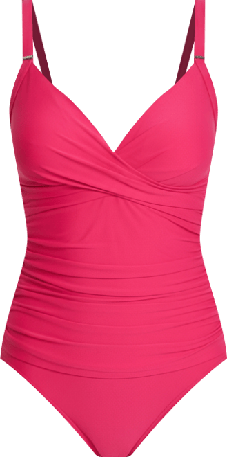 Women's Crossover Ruched One-Piece Swimsuit