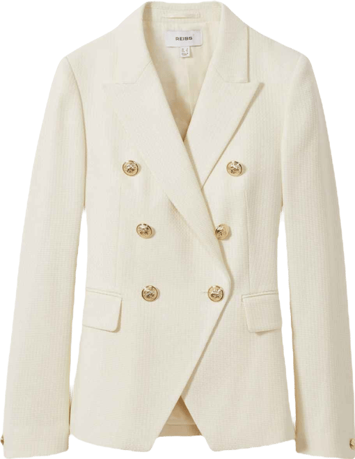Women's Tailored Fit Textured Double Breasted Blazer
