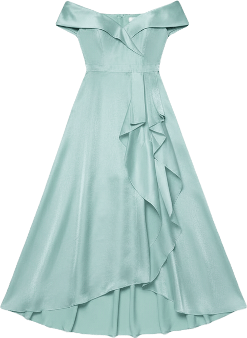 Women's Sweetheart Neck Off-The-Shoulder Ruffle Long Dress