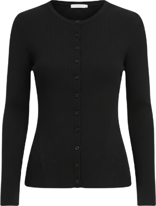 Women's Ribbed Crewneck Cardigan, Macy's Exclusive