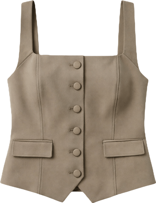 Women's Techy Sport Button-Up Vest Top