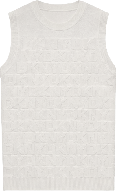 Women's Sleeveless Logo Printed Sweater
