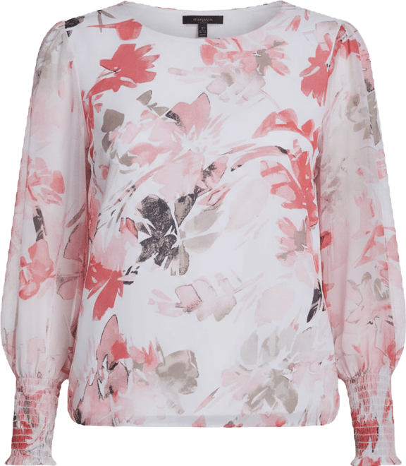 Women's Mixed Media Long-Sleeve Top