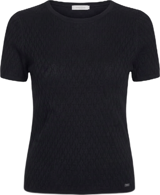 Women's Short-Sleeve Textured Sweater