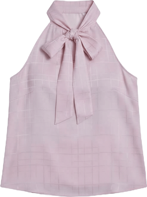 Women's Sleeveless Tie Neck Blouse