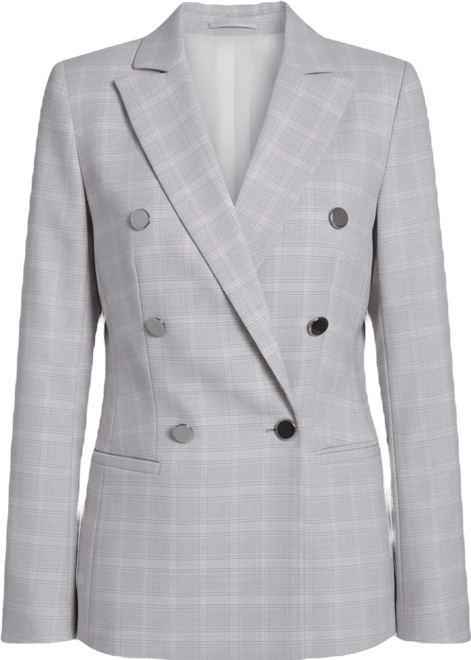 Women's Windowpane Double-Breasted Jacket