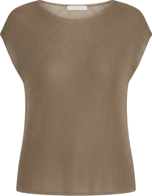 Women's Sleeveless Metallic Crewneck Sweater