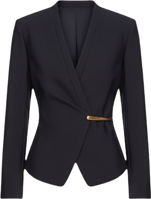 Women's Collarless Wrap Jacket