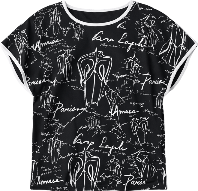 Women's Cut and Sew Crew Neck Top